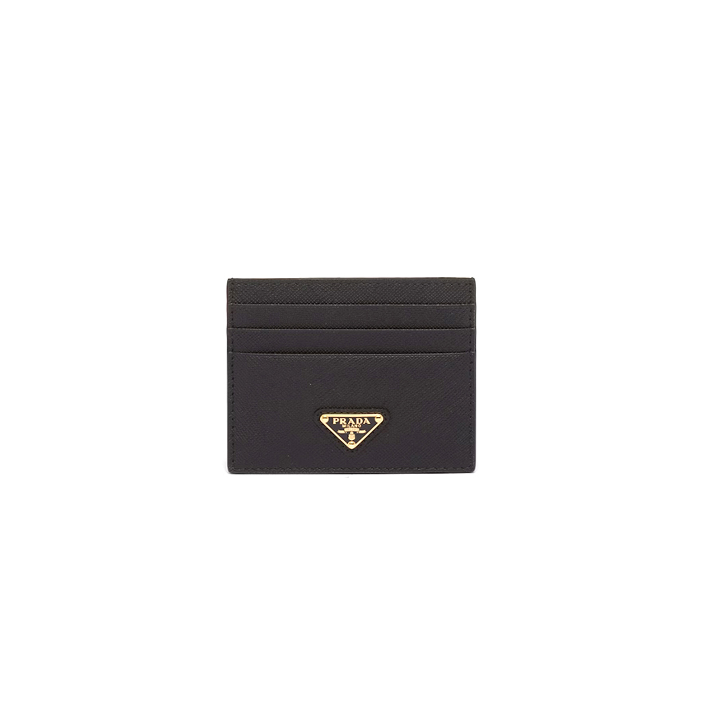 Pra*a saffiano leather card holder 1mc025 (10*8cm)